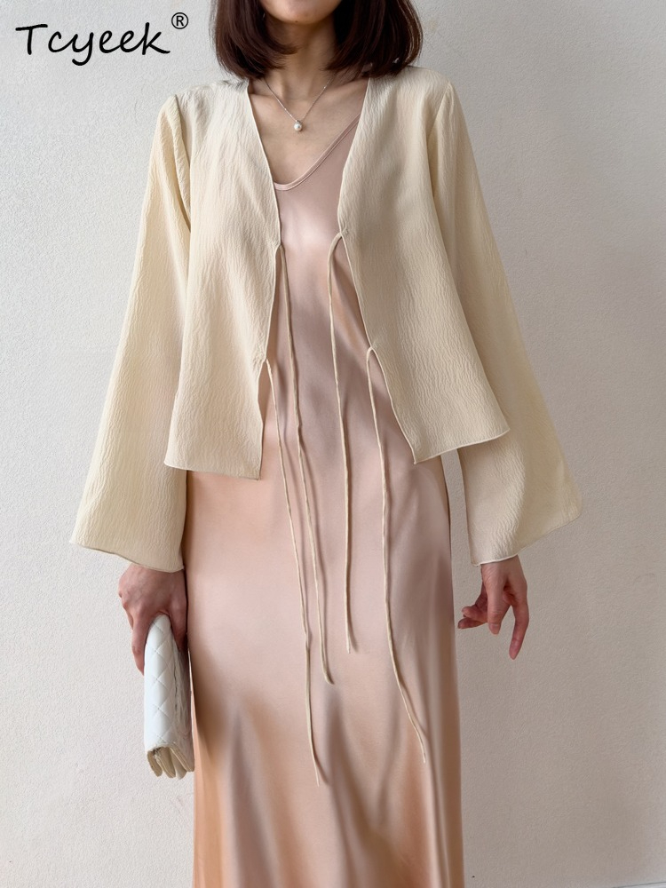 Summer Clothing Colors 2026 - Tcyeek Abito Sexy in Vera Seta