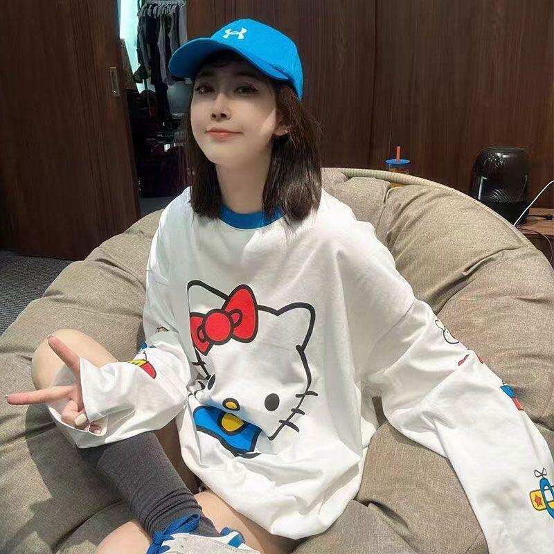 Summer Clothing Styles - T-shirt a maniche lunghe Hello Kitty,