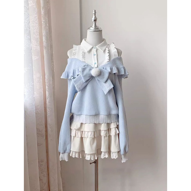 Set 2 Pezzi Kawaii Soft Girl L - Off Shoulder Blouse recensione e prezzo